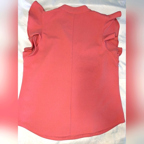 7th Avenue New York & Company Design Studio Split Neck Ruffle Top - Picture 8 of 8